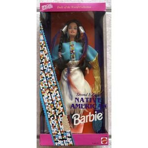 1993 Native American Barbie Doll 11609 Dolls Of The World Second Edition‎ New